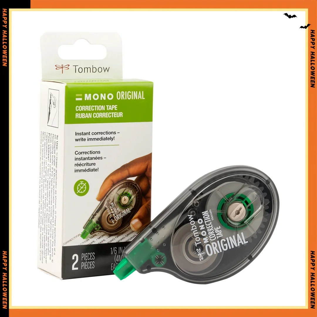 شريط تصحيح أبيض عبوة من قطعتين: 1/6 بوصة × 394 بوصة للاستخدام المكتبي والمدرسة، سريع الجفاف وخالي من التلطخ. ضروري للطلاب