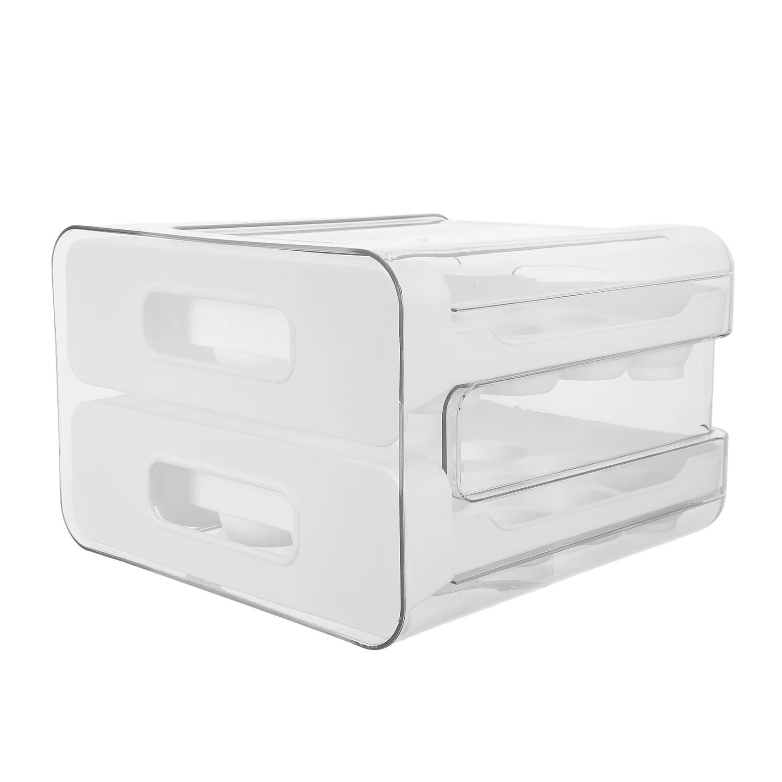 

Transparent 32-Grid Egg Storage Box Stackable Plastic Drawer Type Refrigerator Fresh Egg Holder Organizer Eggs Holder for Fridge