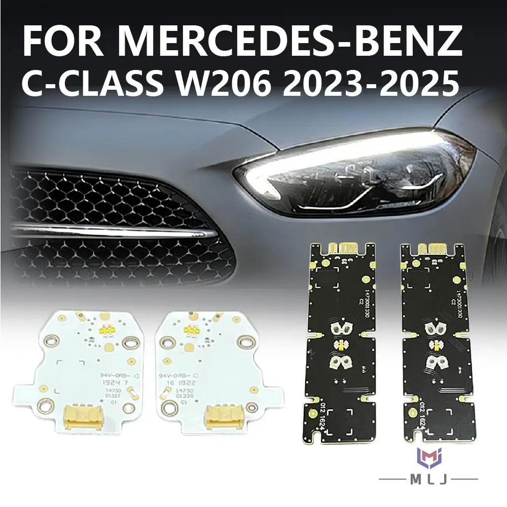 

Для Mercedes-Benz C-класса W206 2023-2025: Светодиодный чип для фар, источник света DRL, плата указателей поворота DRL, ангельские глазки, автомобильные аксессуары