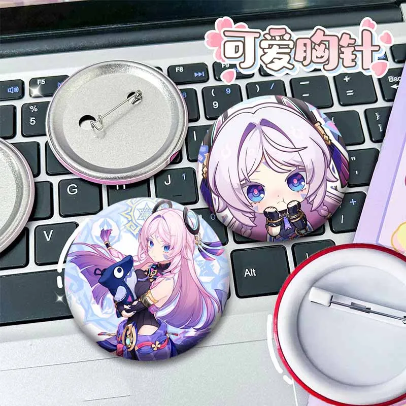 게임 Genshin Impact 에나멜 핀 애니메이션 Citlali 그림 버튼 배지 Tinplate 스냅인 브로치 가방 의류 액세서리 친구 선물