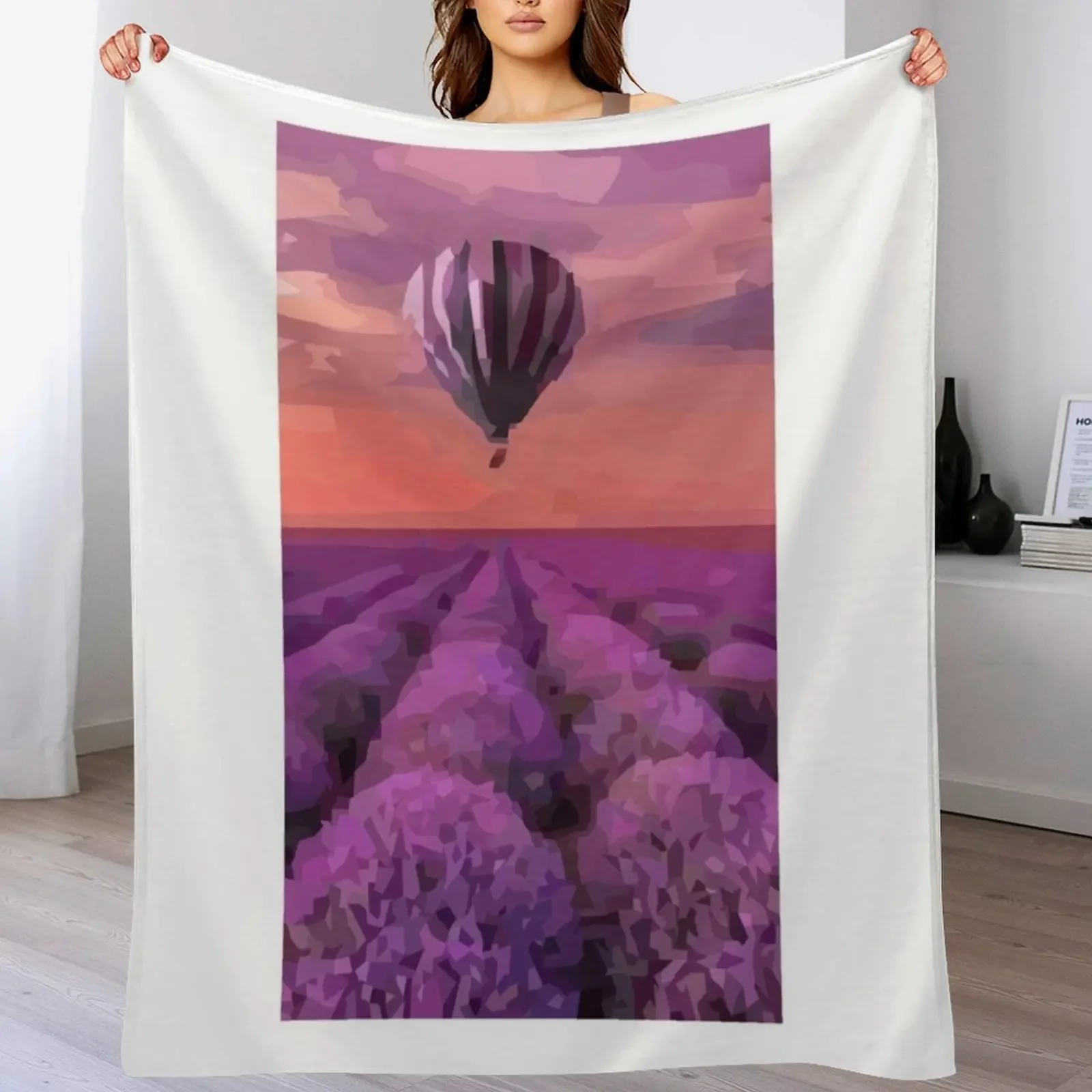 New Purple Balloon Throw Blanket Multi Use Warm Blanket for Living Room Bedroom