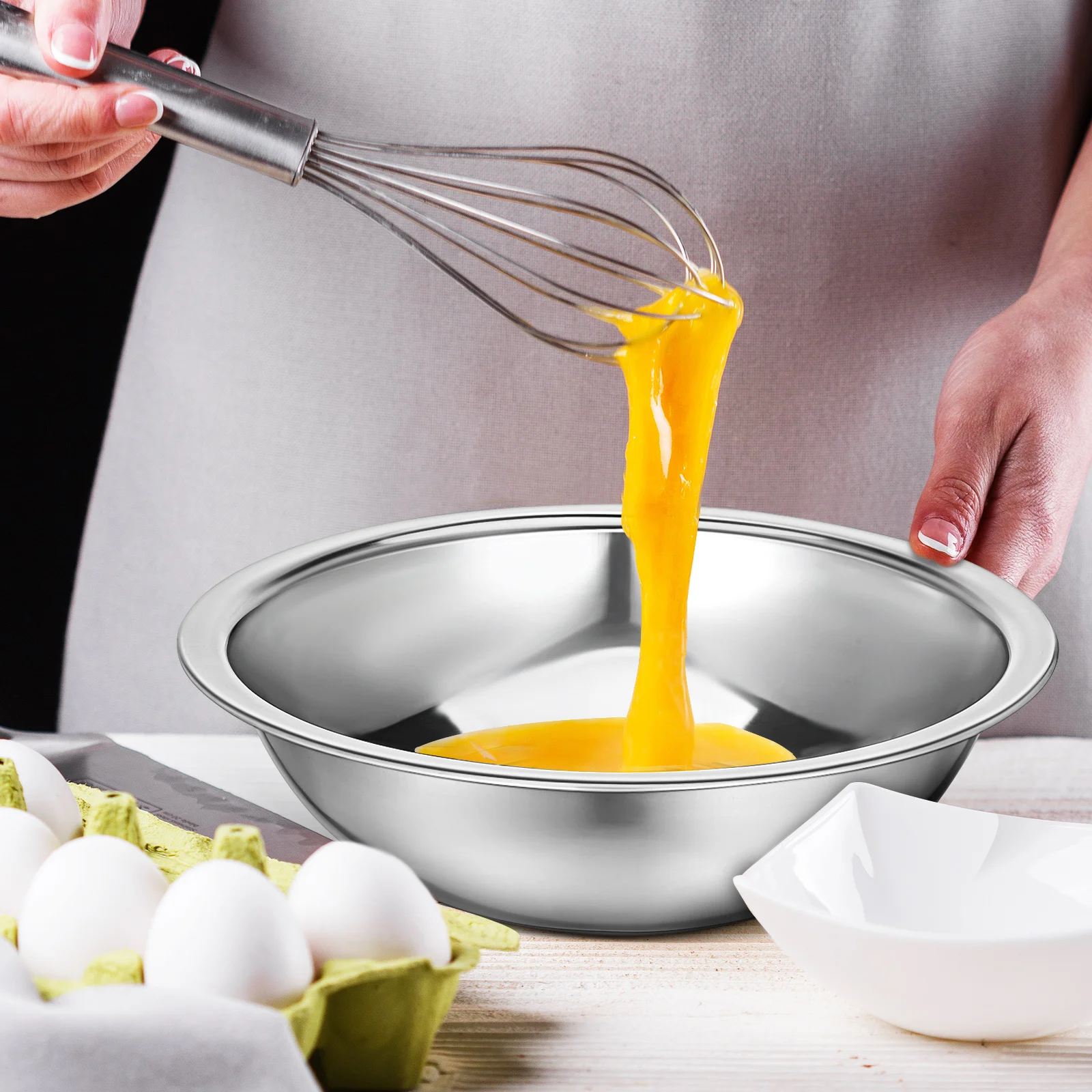 

1Set Multifunctional Stainless Steel Vegetable Washing Basin Drain Basket Kitchen Colander Fruit Strainer Food Prep Draining