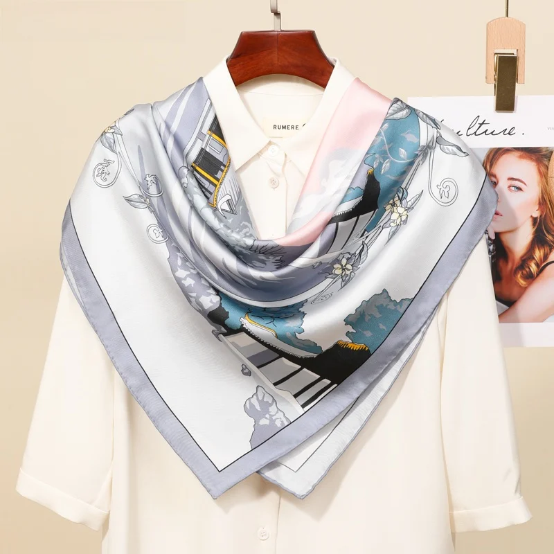 silk-scarf-large-square-women's-fashion-spring-autumn-seasonal-elderly-gift-shawl-zhiyanji-brand-chinese-style-print-silk