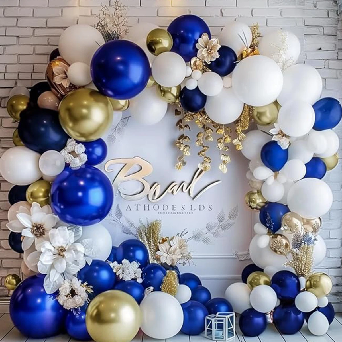 Gold Blue White Bal… - image