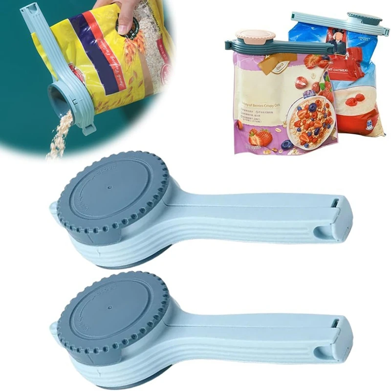 Sealing And Pouring Bag Clamp Reusable Storage Sealing Clip Potato Chip Bag Holder With Pouring Nozzle Food Clip