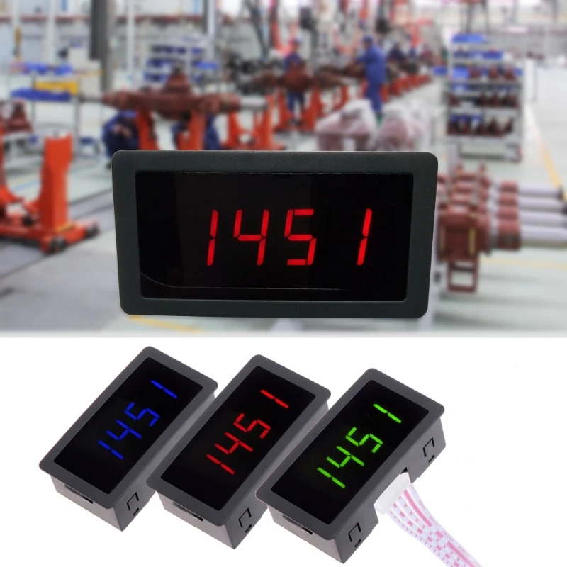 4 Digital Speed Meter+Hall Proximity NPN- for Lathe Mower Spring 10-9999RPM LED Tachometer