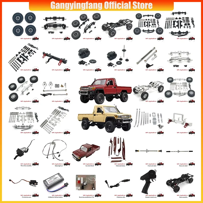 MN MODEL MN82 LC79 Metalen Voor- en Achteras met 3mm Tot 4mm Asbus 1/12 RC Auto upgrade Onderdelen Accessoires Auto Accessoires