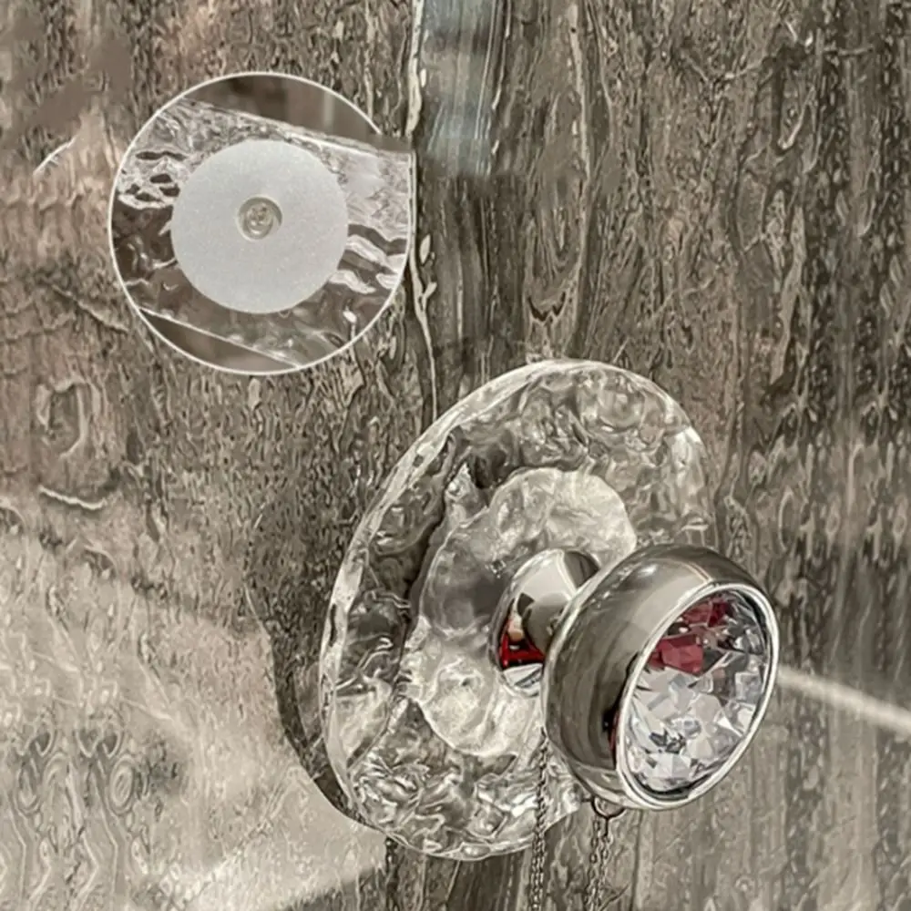 Acrilico bagno cristallo trasparente gancio parete appendiabiti maniglia porta asciugamano chiave gioielli gancio accessori da cucina