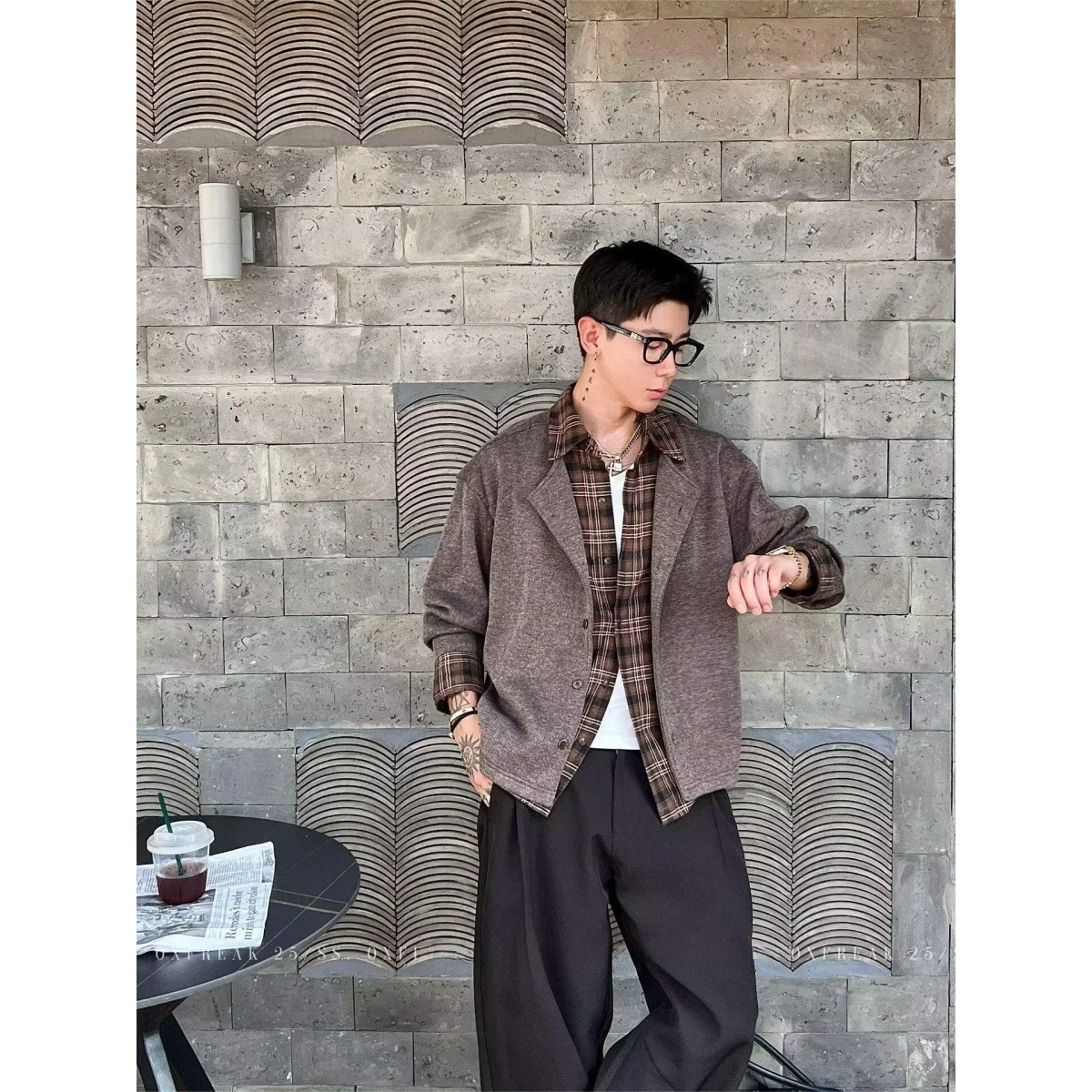 

Весенне-осеннее свободное мужское пальто Jaet в стиле хип-хоп Sle High Street Trend Harajuku, корейская версия, повседневное пальто-стойка, длинное све