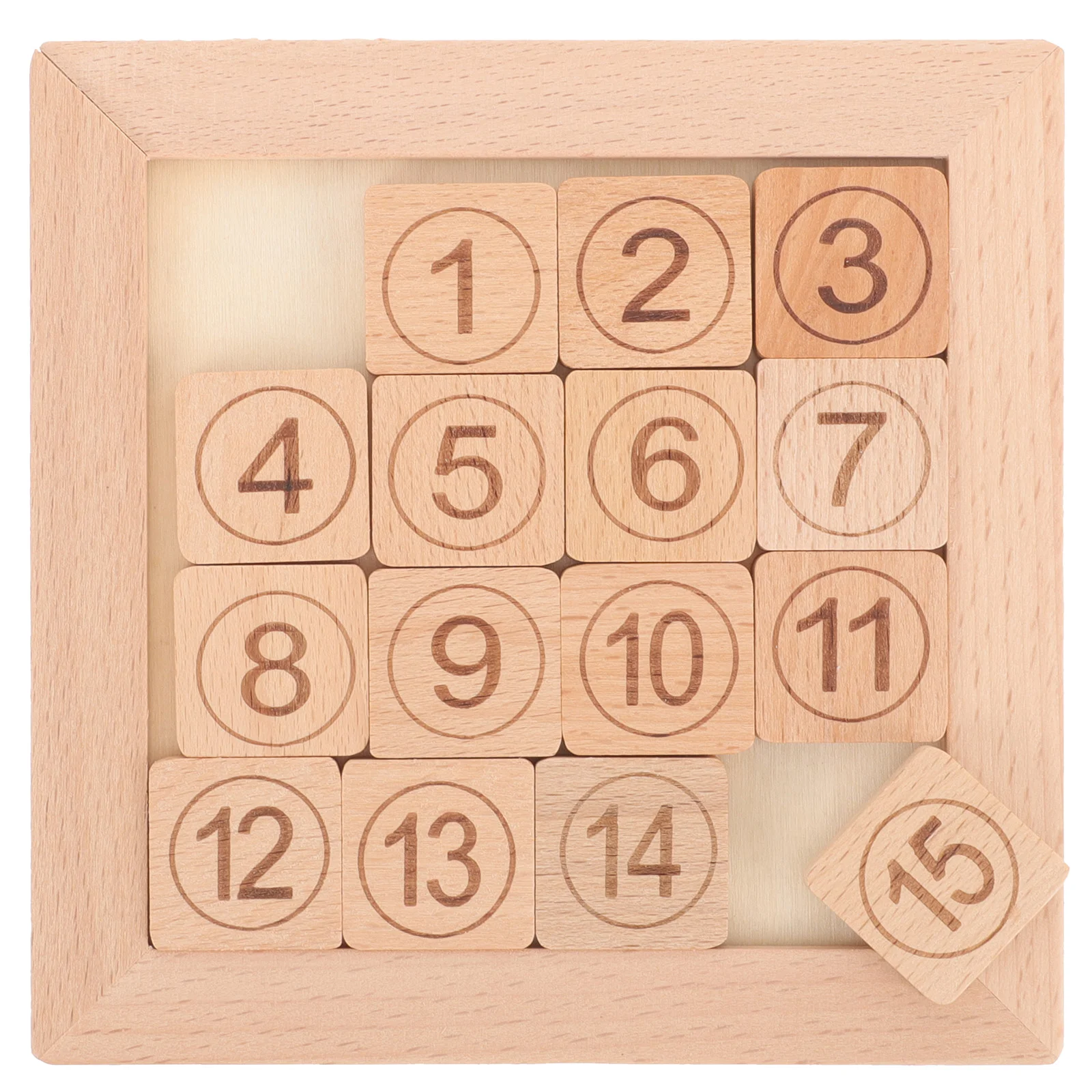 Puzzle à chiffres coulissants en bois, jouet pour enfants, développement de l'intelligence éducative, coins lisses et sûrs, mains pour tout-petits, maison et école