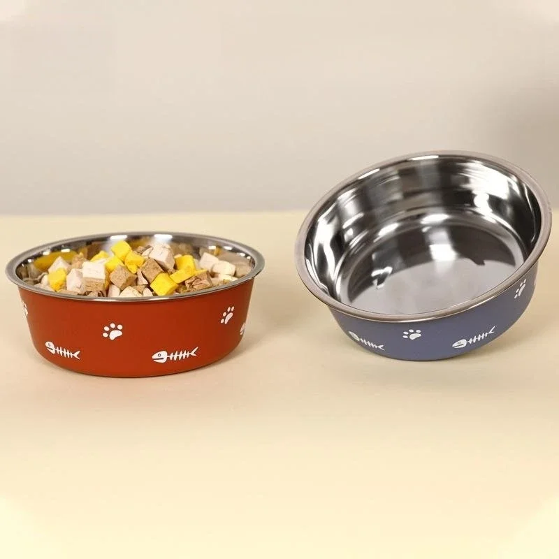 Stainless Steel Pet Feeders Non-slip Dog Bowls For Small Medium Large Dogs Pet Cat Feeder Bowls And Drinkers Dogs Accessories