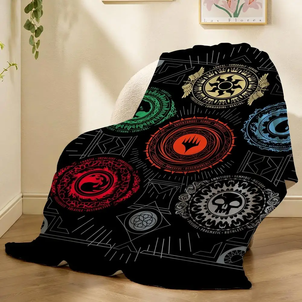 Magic The Gathering Throw Soft Flannel Throw Blanket, Lightweight Breathable Summer Nap Blanket For Sofa Home Travel Cozy Decor
