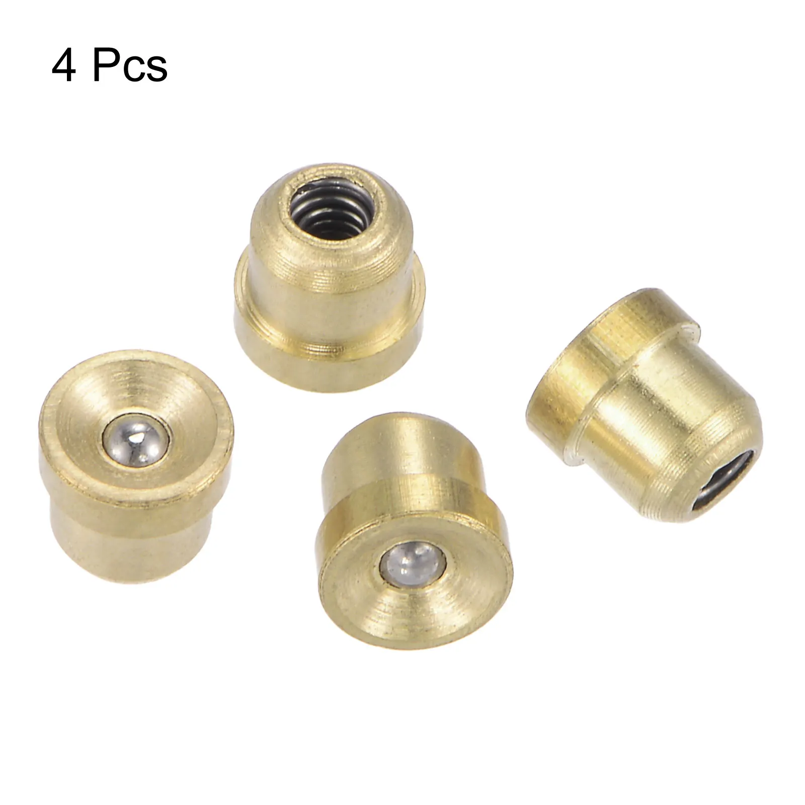 Uxcell 4Pcs Press fit ball oiler Brass Push Button oiler for Gas Engine Motor Oil Grease oil cup 5mm for Lubrication System