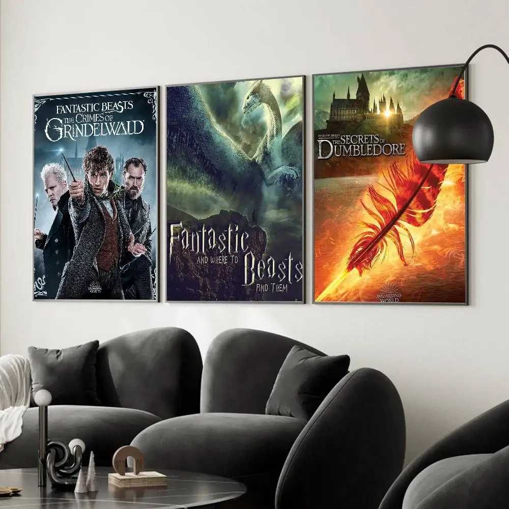 Fantastic Beasts And Where To Find Them Poster Canvas Painting For Living Room Home Decor Wall Sticker For Bar Decor Print Gift