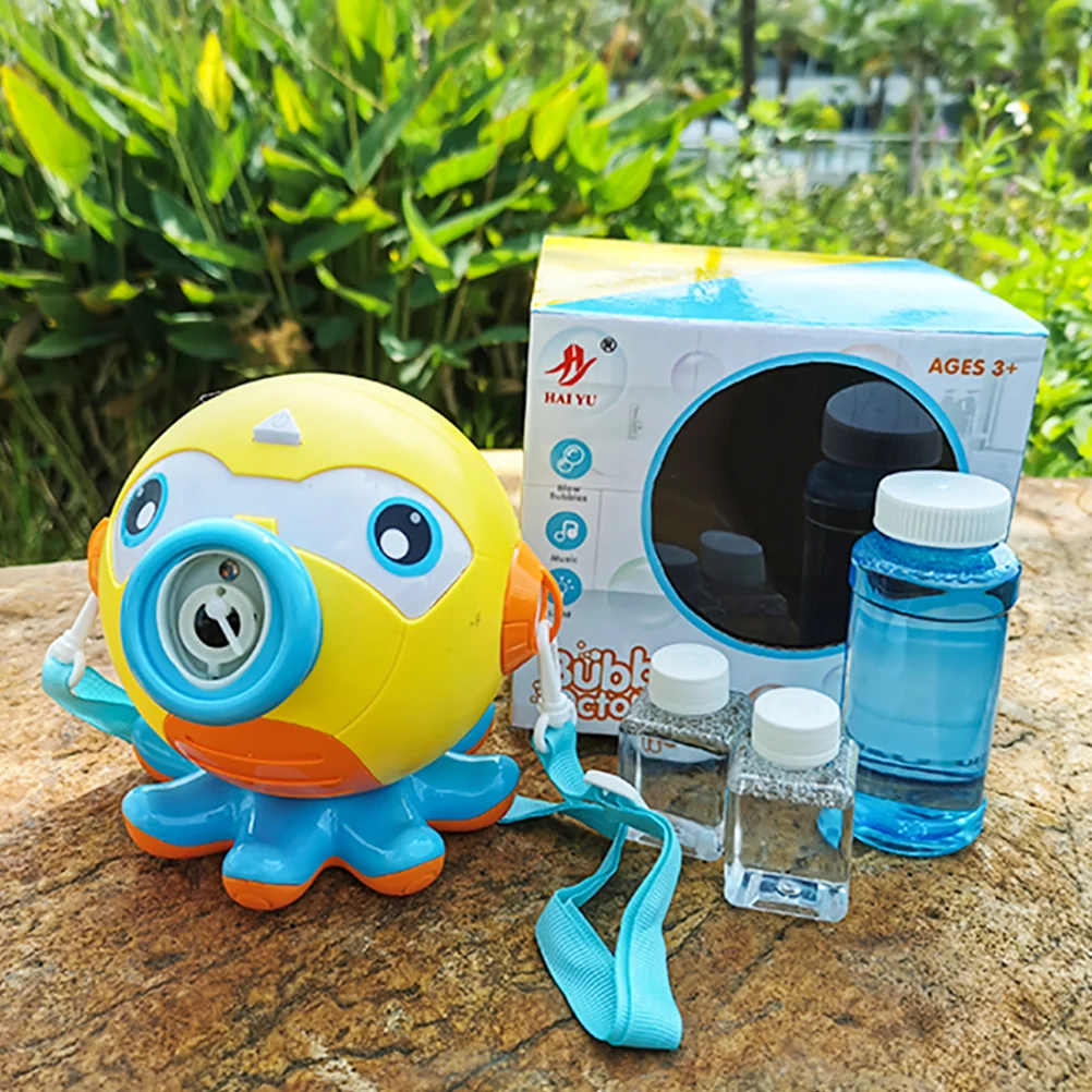 

Camera Bubble Machine Blower Toy Cartoon Octopus Making Adorable Kids Blowing Musical Shape