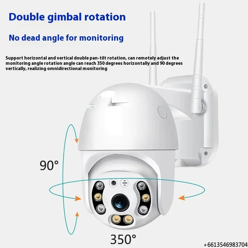 Home and Outdoor Surveillance Wireless HD Night Vision Smart Network Camera with CMOS Imaging Sensor Cloud Data Storage Options
