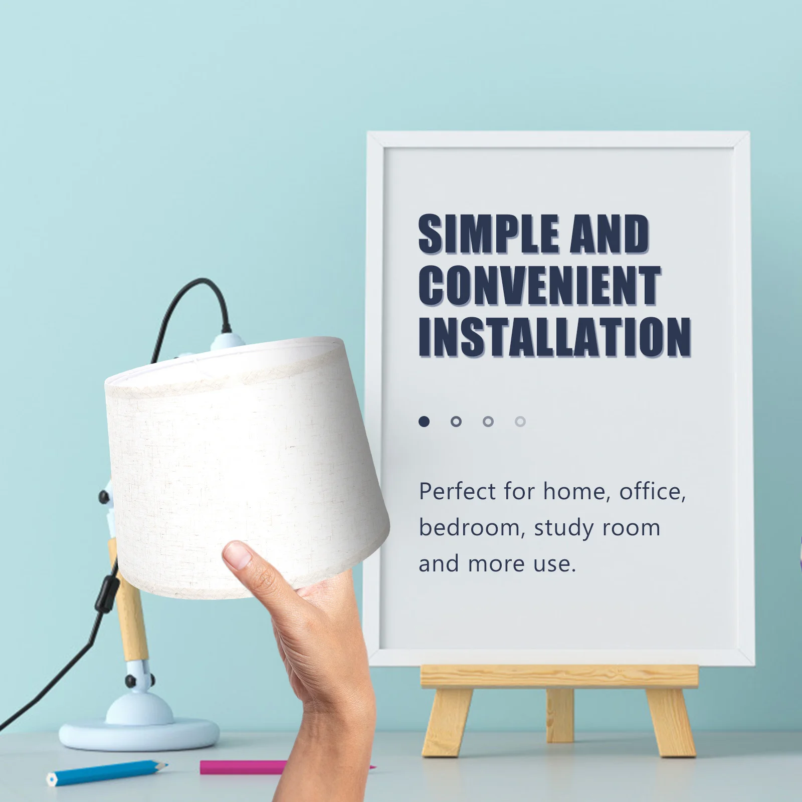 

Foldable Lamp Shade For Table Lamps E27 Soften Light Eye Protection Premium Linen Material Dust Proof Decorative Lighting