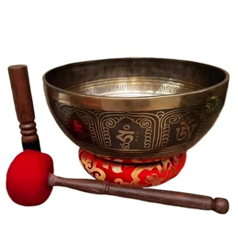 

Bronze Tibetan Singing Bowl Therapeutic Nepal Handmade Yoga Meditation Buddha Sound Bowls Musical Percussion Instruments