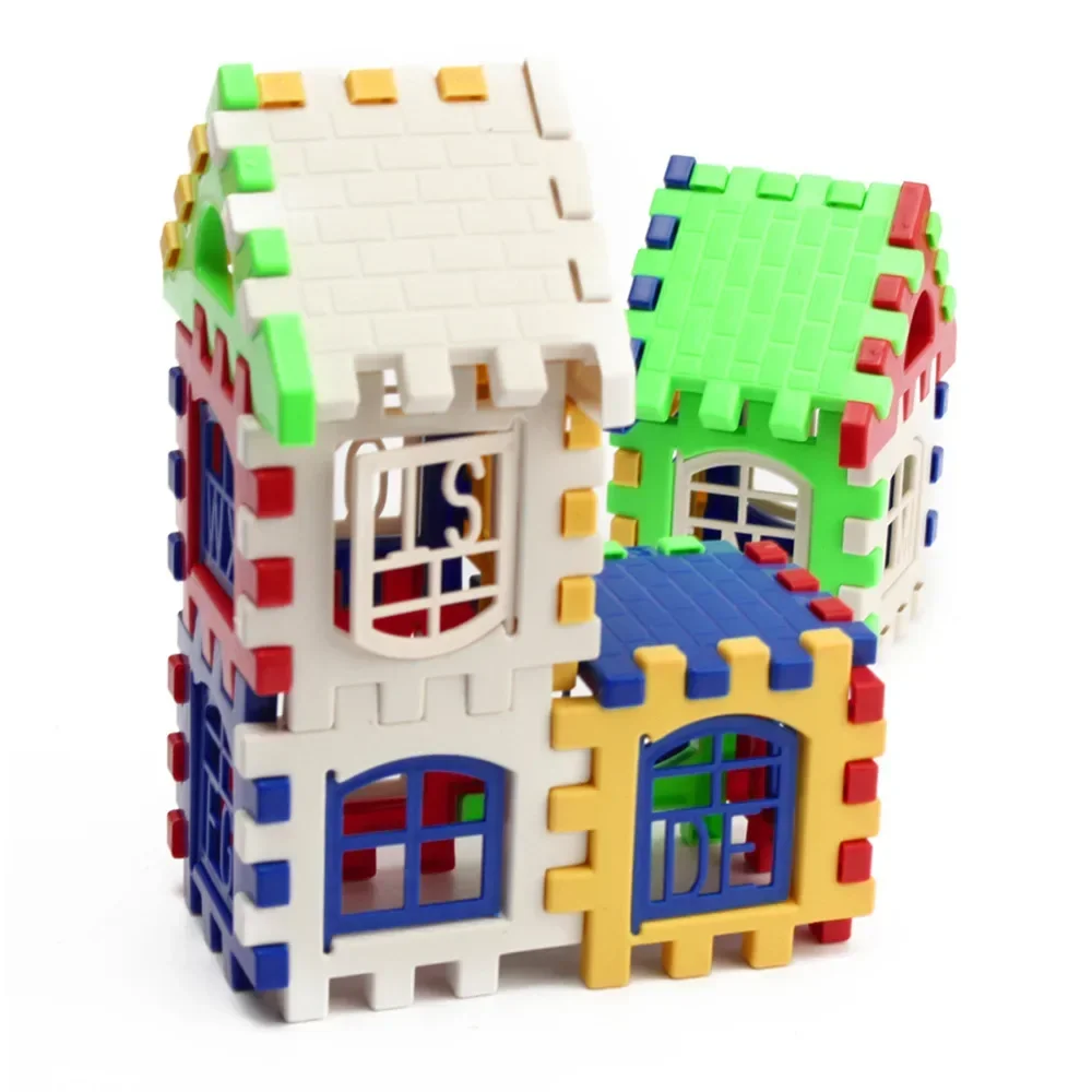 2025 el mejor juguete de regalo DIY para niñas 24 unids/set piezas pequeñas de plástico niños bloques de aprendizaje formas juguetes de bloques de construcción desarrollo