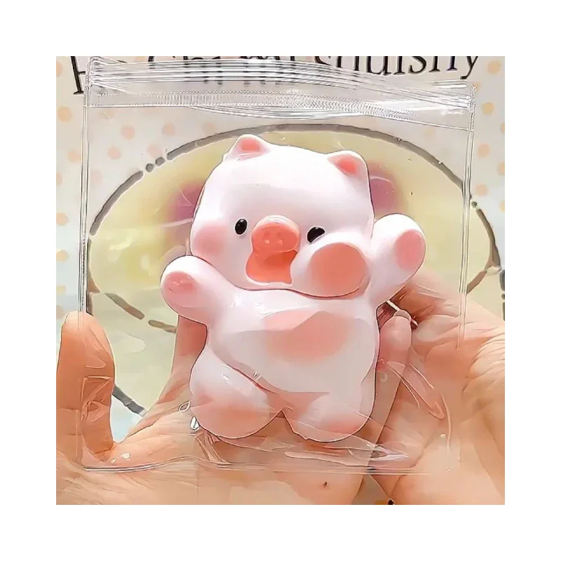 22025 귀여운 돼지 장난감 고급스러운 돼지 스퀴즈 장난감 귀여운 재미있는 부드럽고 쫄깃한 실리콘 느낌 식품 등급 스퀴즈 스트레스 해소 장난감