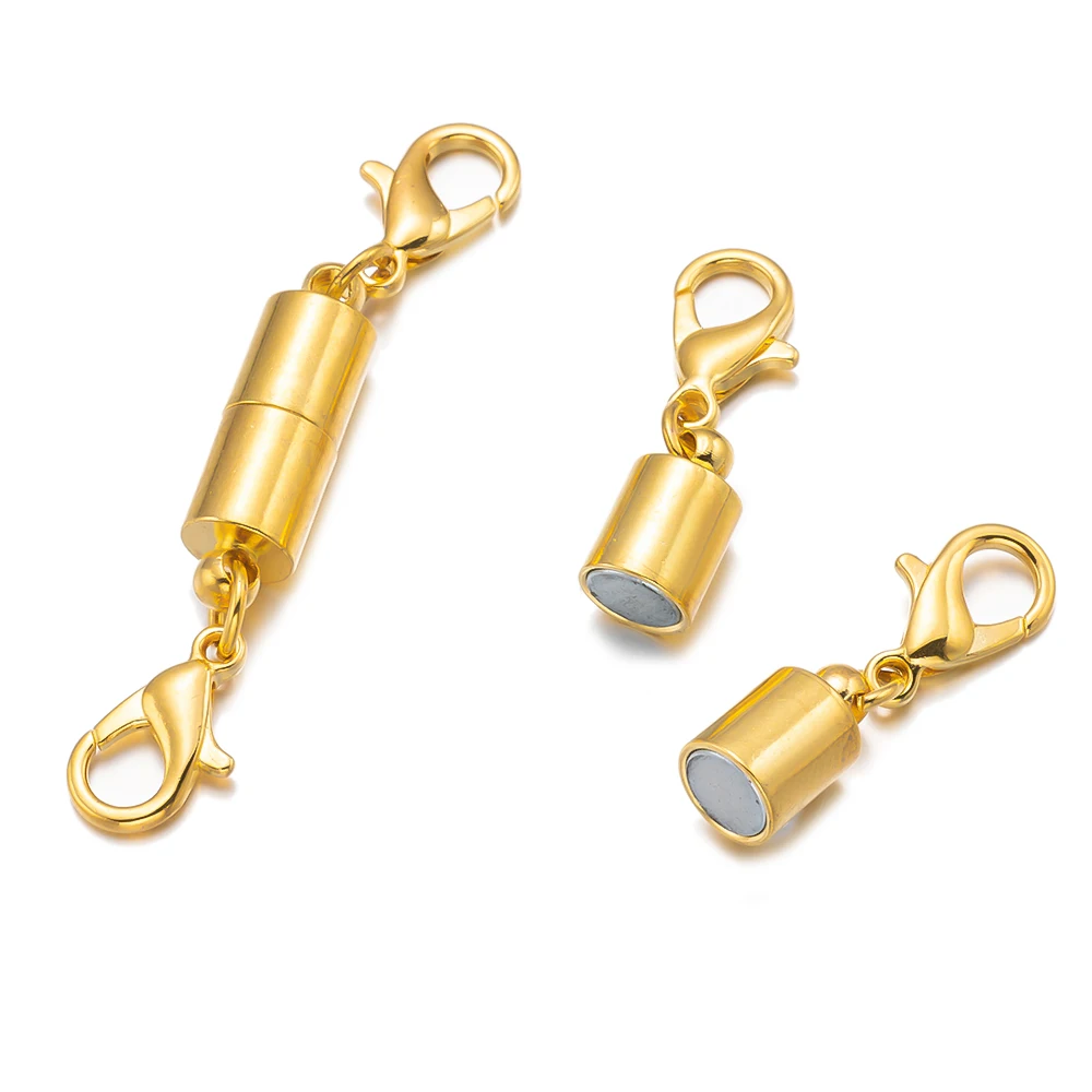 5 قطعة المشابك المغناطيسية المعدنية موصل نهاية مشبك ل سوار ذاتي الصنع قلادة مستلزمات صناعة المجوهرات السحابات اكسسوارات الحرف اليدوية