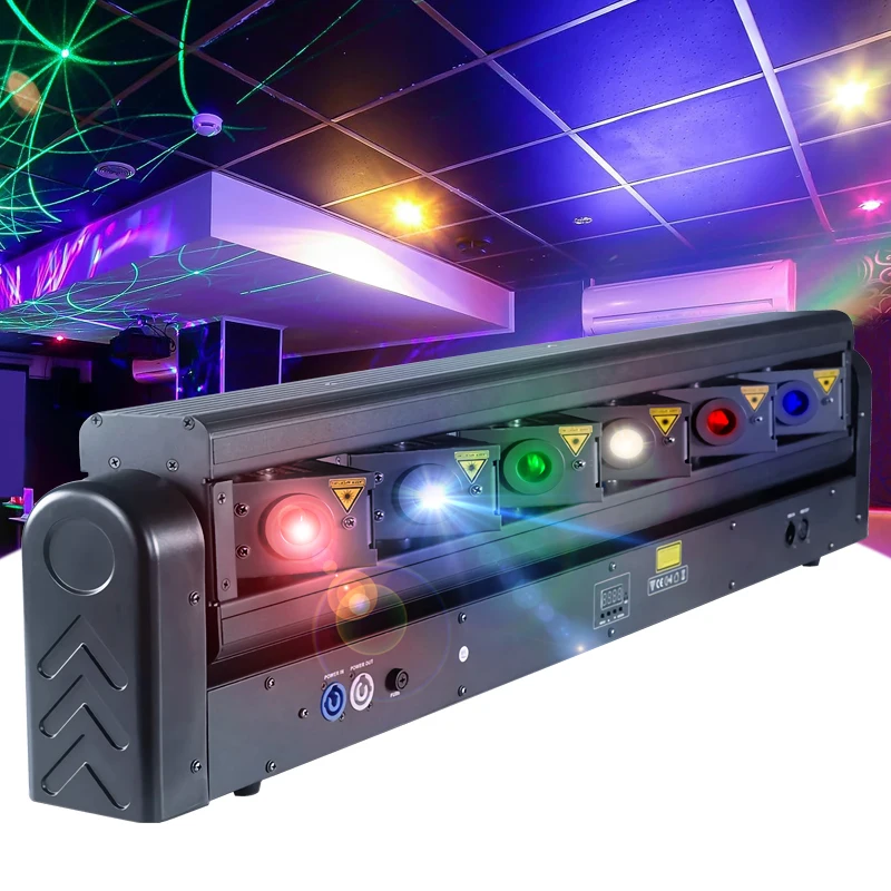 Podium Laser Licht Rgb Moving Head Wash Beam Licht Met Voor Geluid Geactiveerde Dmx Control Dj Disco Party Verjaardag Ktv Bar Club