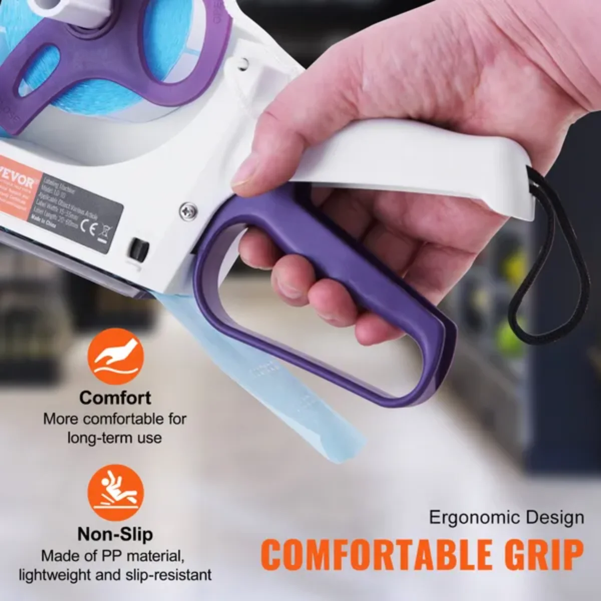 VEVOR Manual Labeling Machine - 0.59-2.17" Label Width - Portable Handheld Applicator for Bottles/Boxes/Fruits