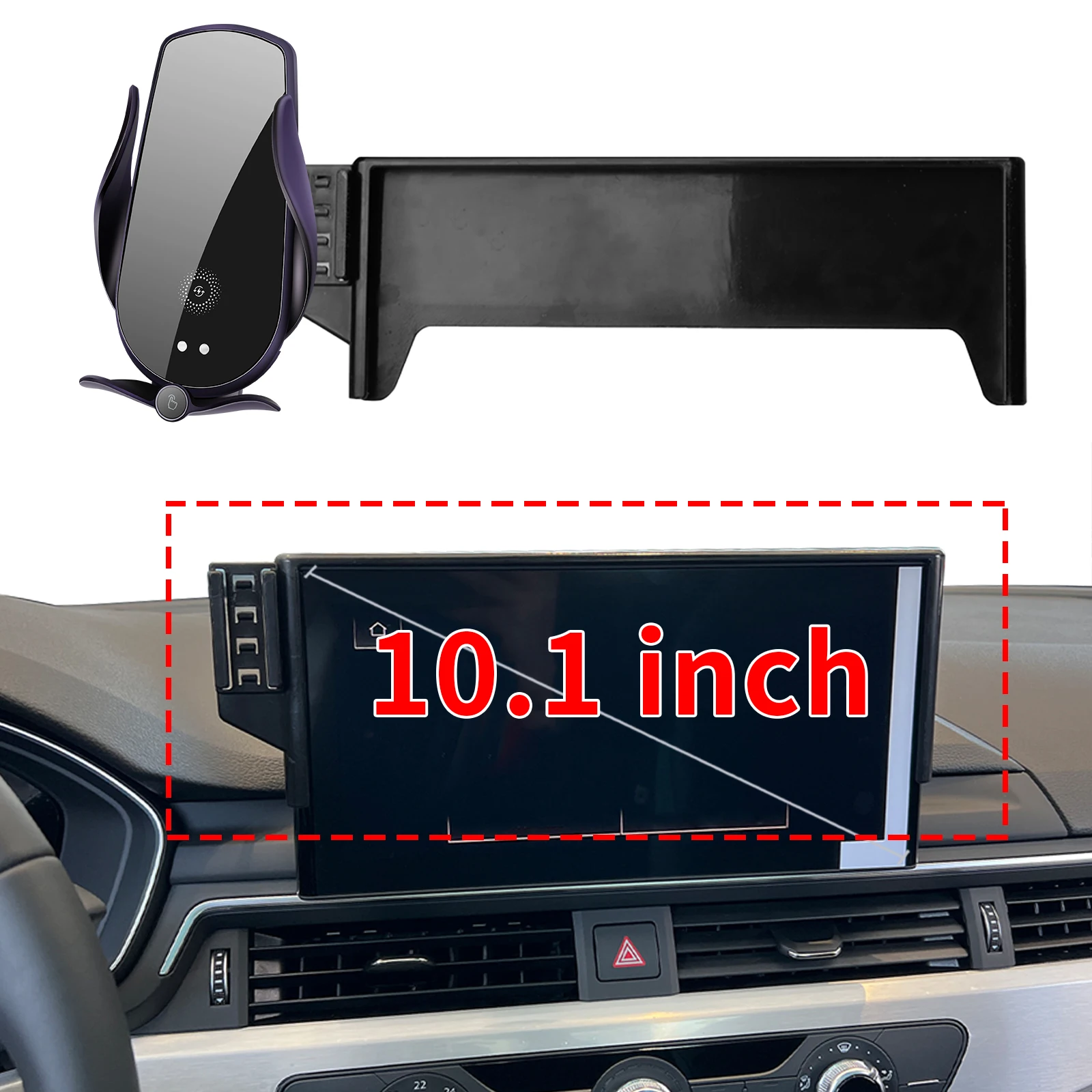 

fit for Audi Q5 2021 2022 2023 2024 10.1inch Custom Fit Phone Holder Mount Dashboard Screen Base No Drill Car​​ accessoires