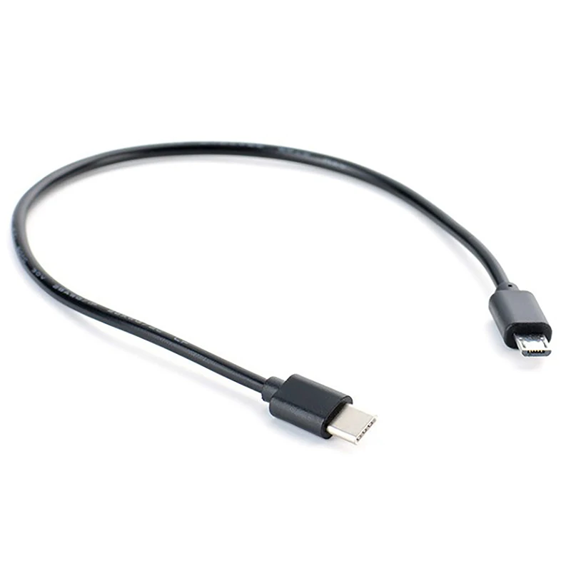 Kabel USB-C Ke USB Mikro Tipe C Kabel USB Mikro B Tipe C Jantan Ke Jantan 30/100Cm Kabel Data Pengisi Daya Cepat