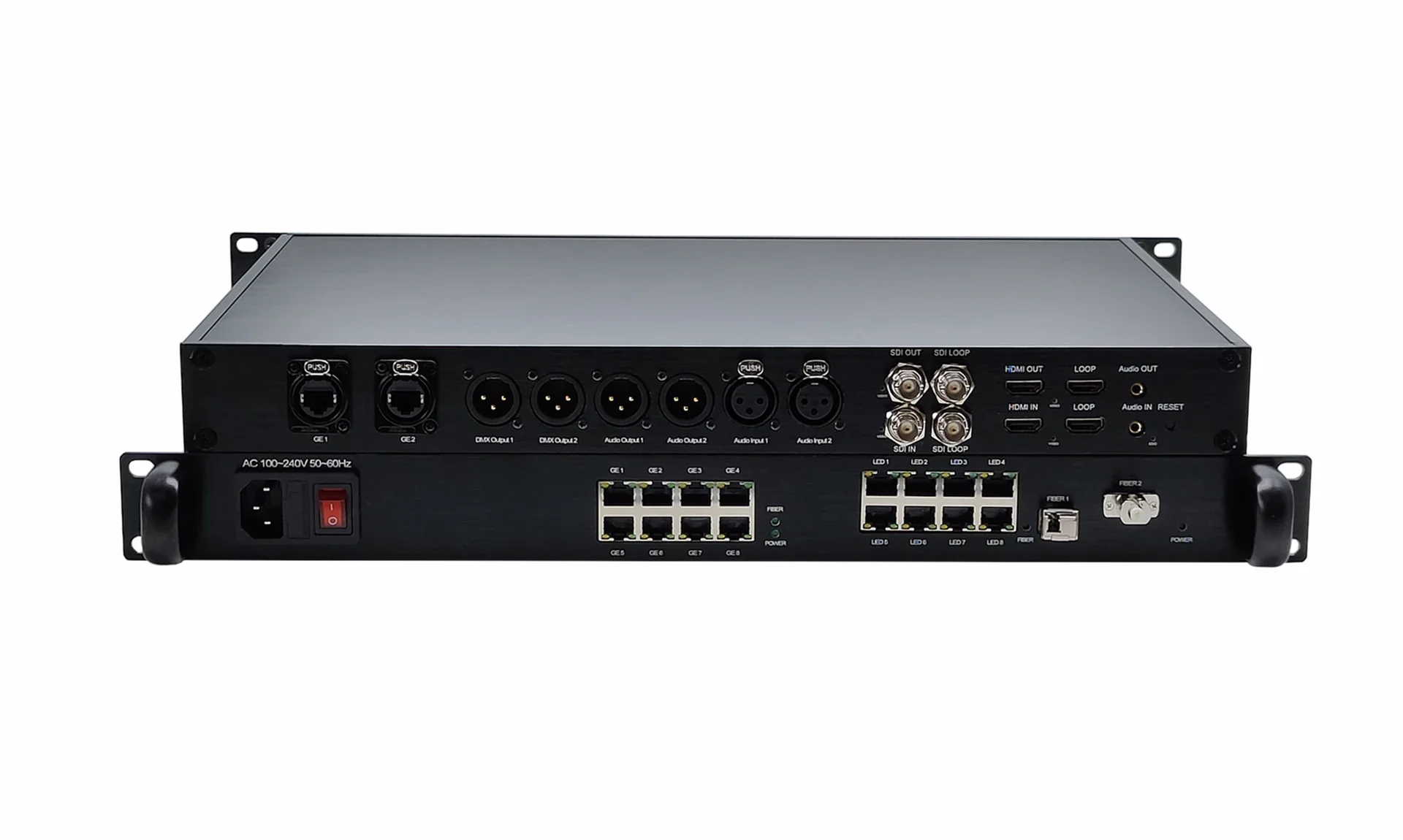 4K 12G-SDI Video Fiber Transceiver With VIDEO/AUDIO/ETHERNET Single Mode Single Core LC