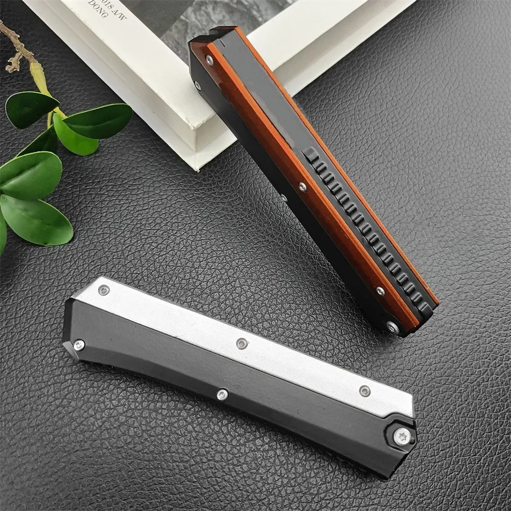 High Quality MICR 184-10S Glykon Pocket Knife 440C Blade Zinc Alloy Handle Hunting Tactical Knife Camping EDC Tool Folding Knife