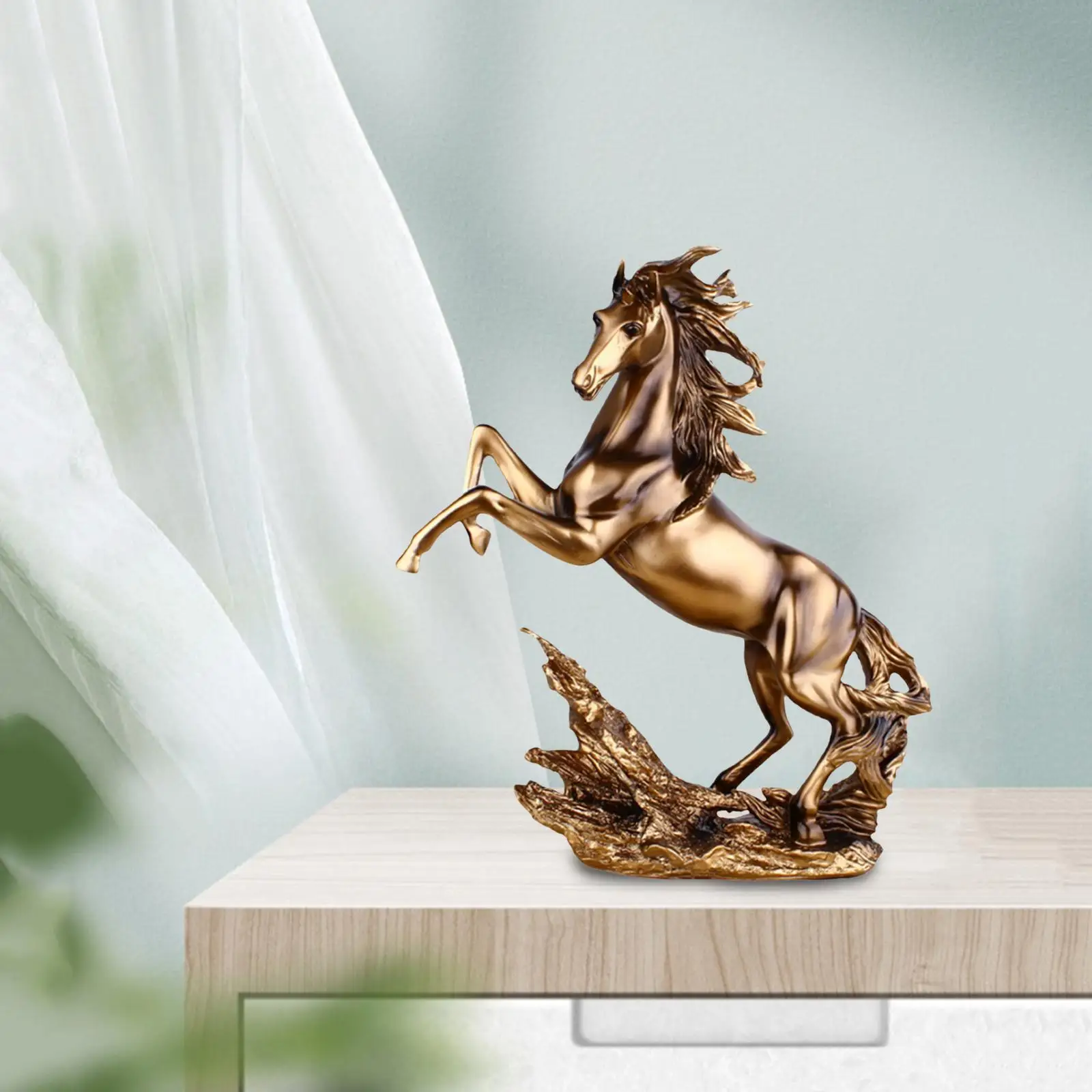 

Horse Statue Lucky Horse Statue Horse Figurine Ornament for Dinner Table Desk Decoration