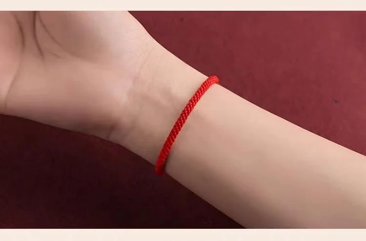 Handgewebte Glücksarmbänder aus rotem Seil für Erwachsene und Kinder, größenverstellbar, segne Gesundheit, Frieden, beste Freundin, Geschenk – Detail 15
