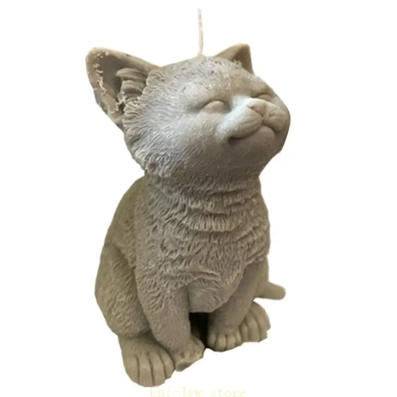 

40GB Large for Cat Decoration 3D Soap Mould DIY Epoxy Mold Handmade Candles Aroma Wax Soap Molds for Decoration