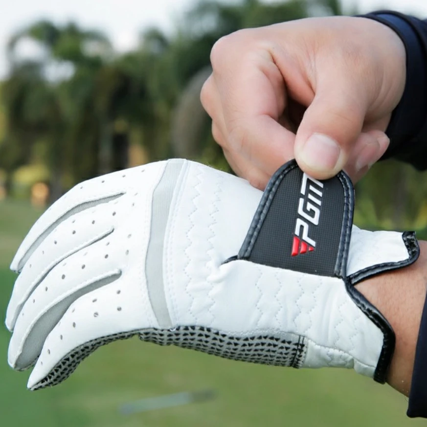 PGM 1pc Golf Gloves Men'S Left Hand Right Hand Soft Breathable Sheepskin Non-Slip Wear Resistant Particle Golf Gloves
