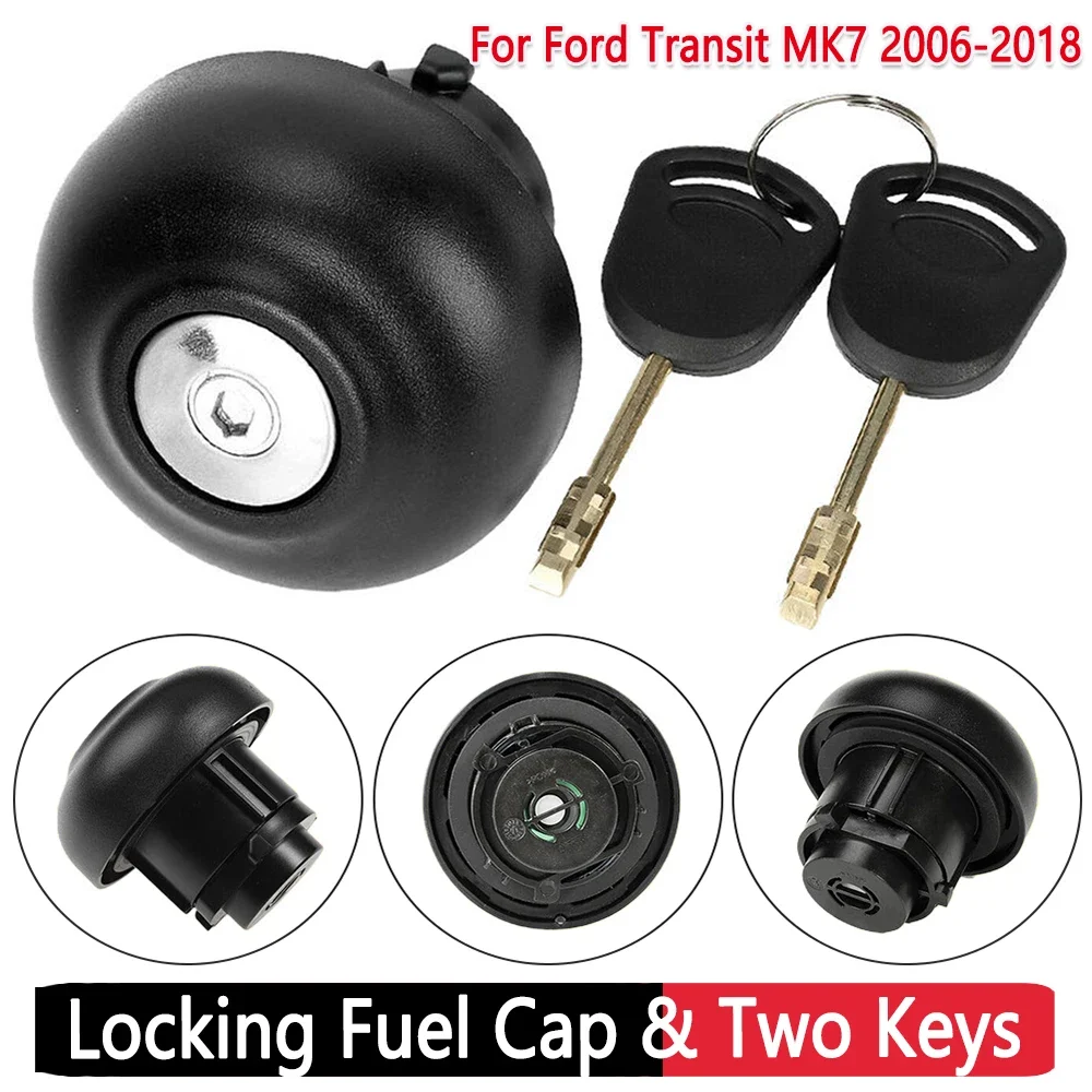 Anti Theft Diesel Fuel Tank Filler Cap Lock Locking Fuel Petrol Diesel Cap with 2 Keys Diesel Petrol for Ford Transit MK7 06-18 