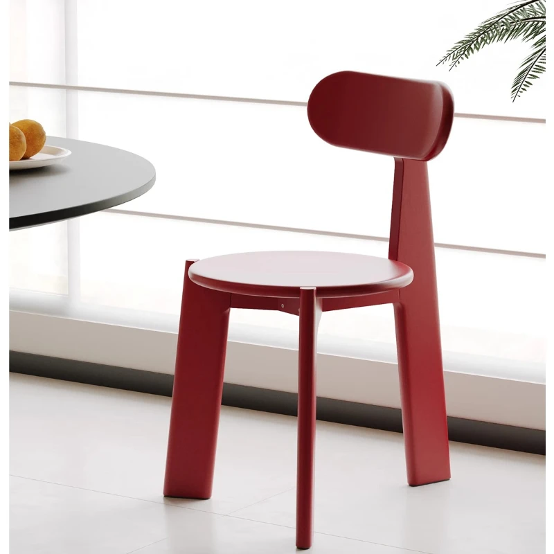

Dining chair red modern island solid wood designer makeup dining table living room home medieval simple stool