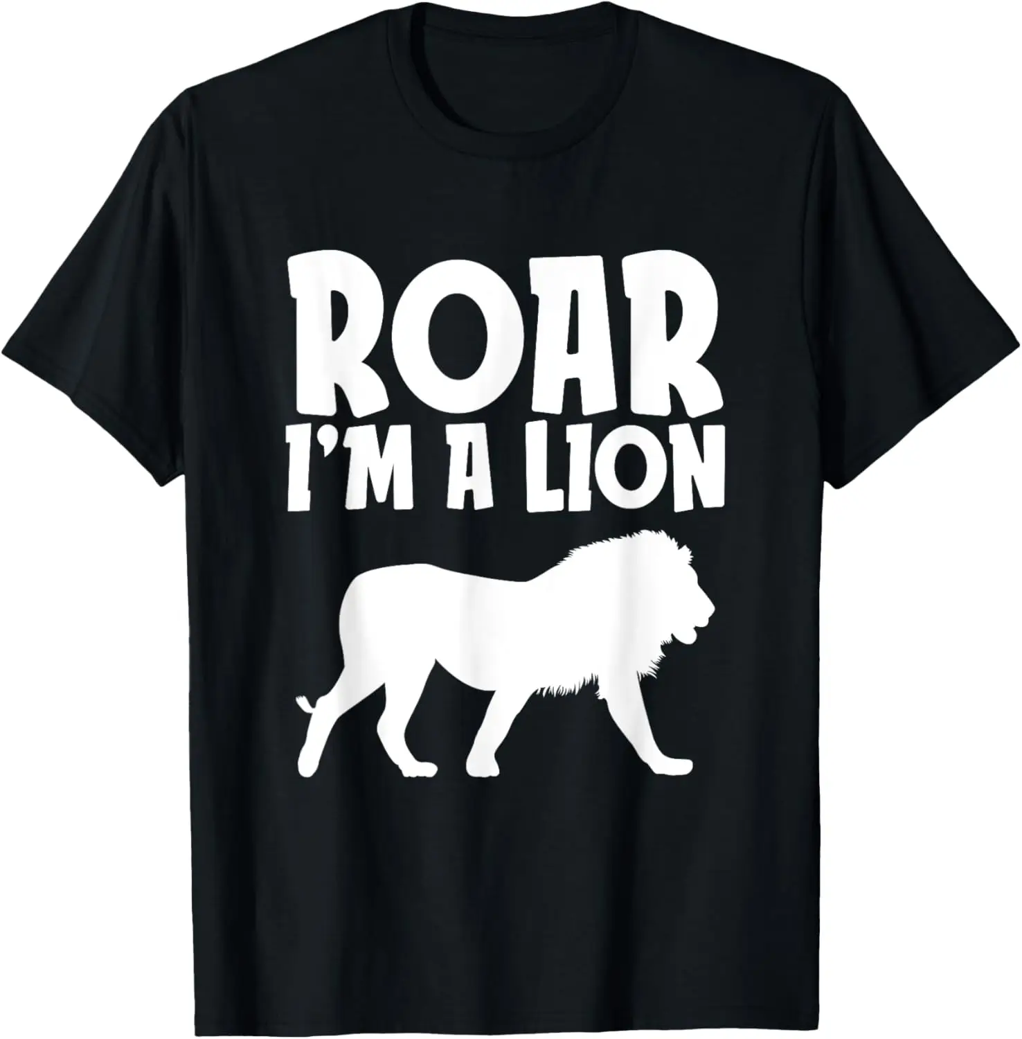 

Roar I'm a Lion Funny Lazy Halloween Costume Wild Animals T-Shirt