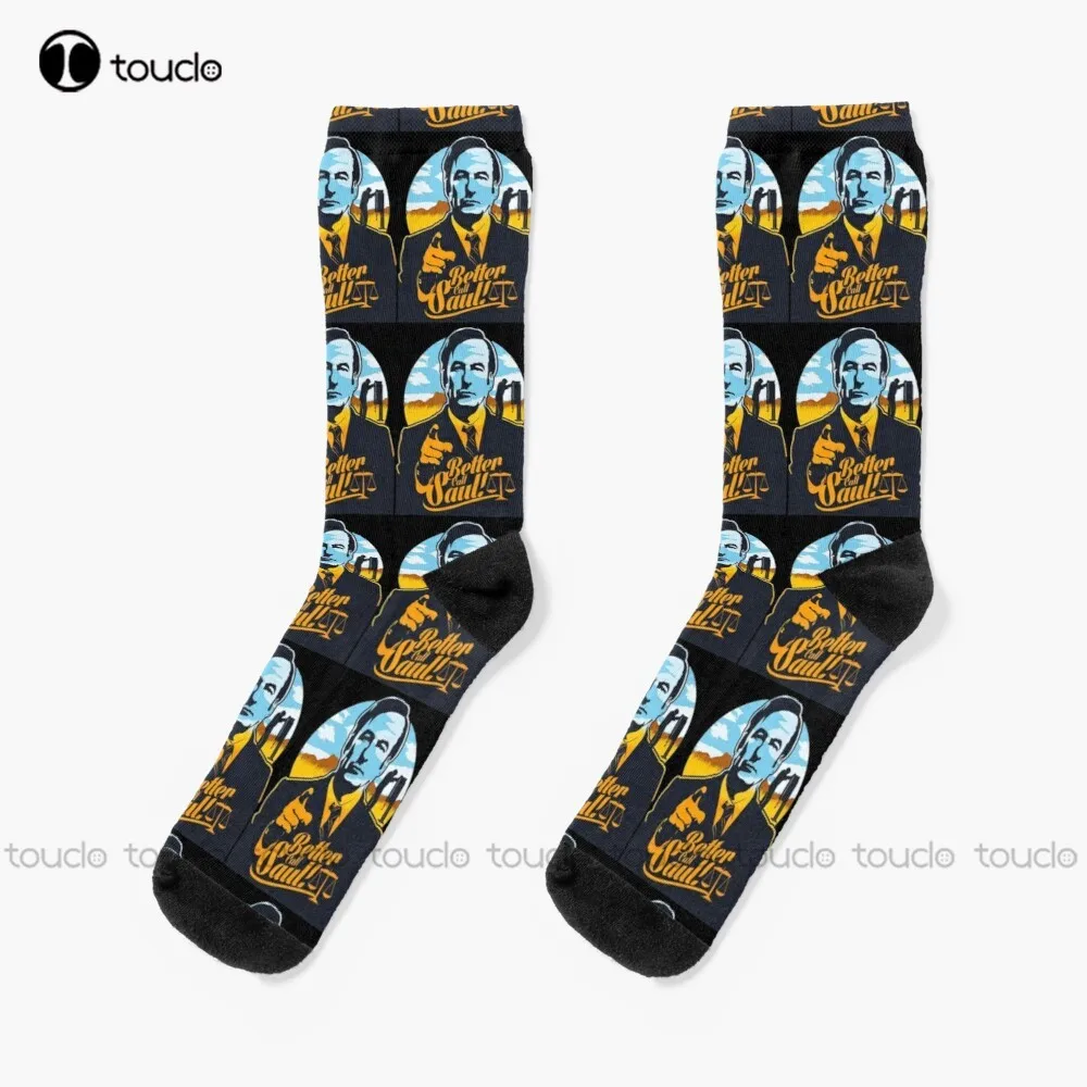 Better Call Saul Socks Long Black Socks 360° Digital Print Custom Gift Christmas New Year Gift Creative Funny Socks Halloween