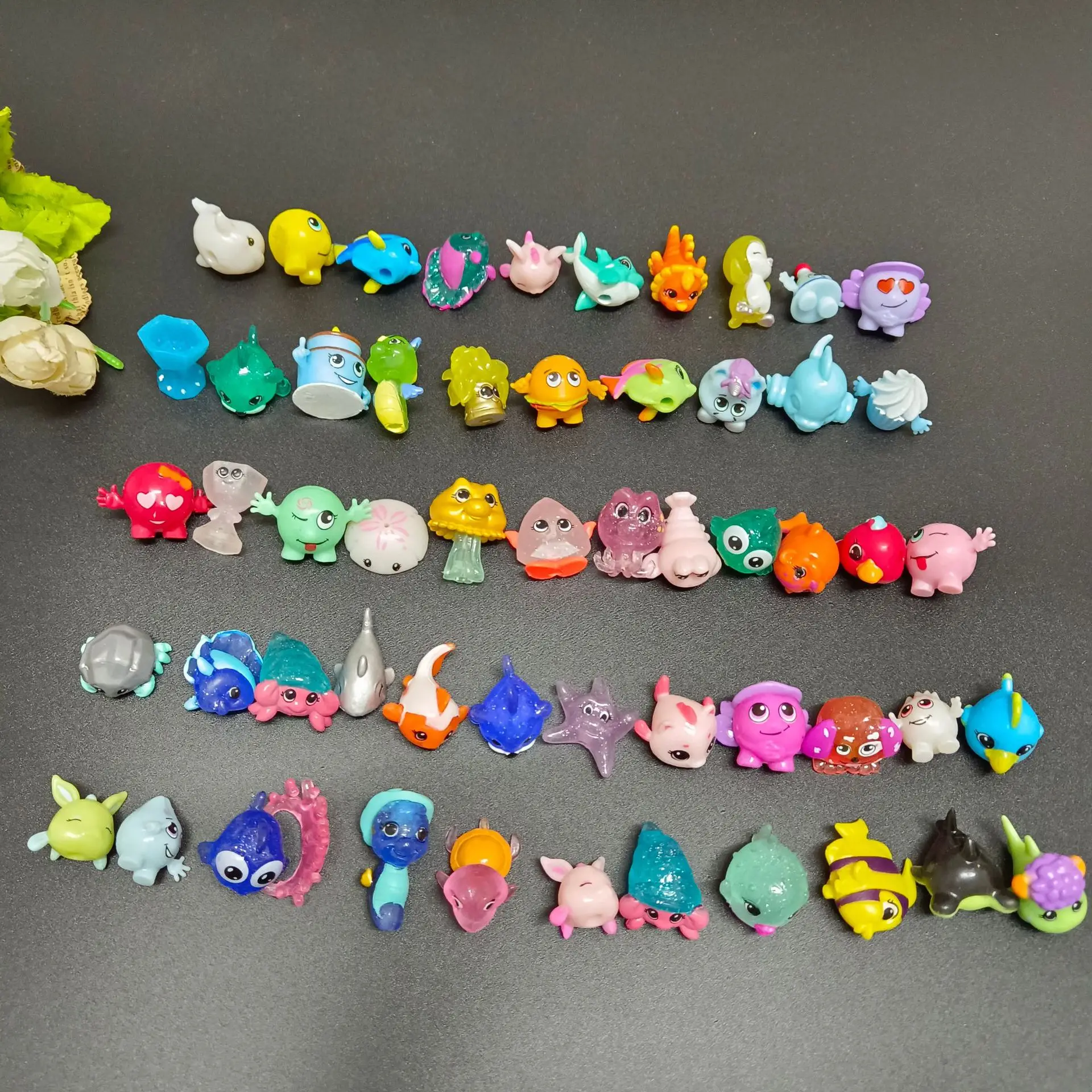 50~100pcs/lot High Quality Cute Marine Creatures Fish Dolls Cartoon Animal Action Figures Toys Birthday Christmas Kids Gifts