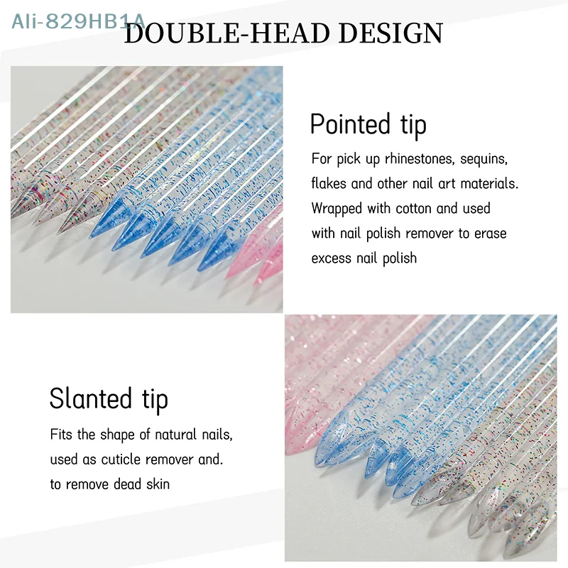 Source Nail Crystal Dot Drill Nail Nail Stick Acrylic Signature Double Head Dead Skin Push Double Head Dot Drill Stick