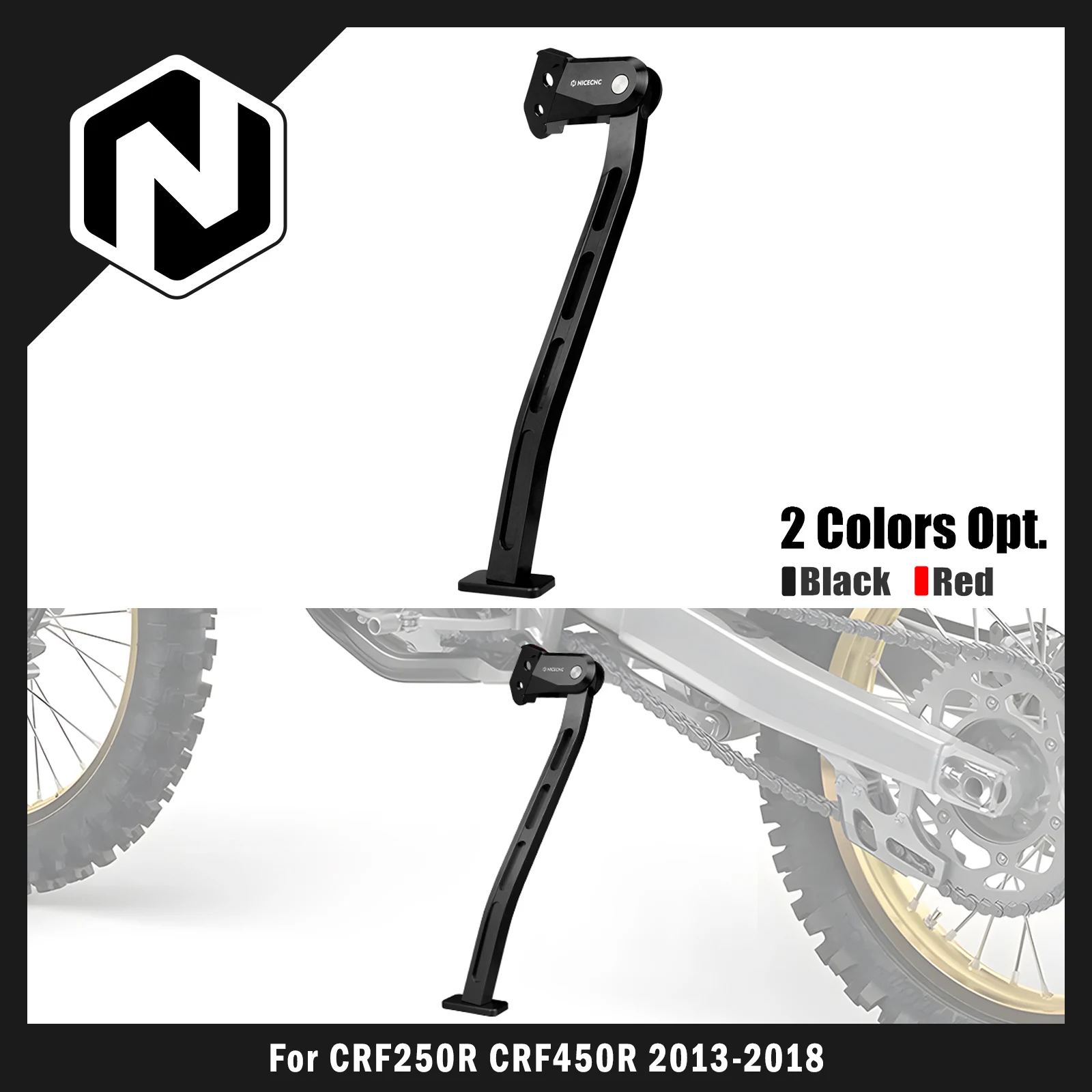 

NICECNC For Honda CRF250R CRF450R 2013-2018 CRF450RWE 2019-2020 Motocross Kickstand Kick Side Parking Stand CRF 250R 450R 450RWE
