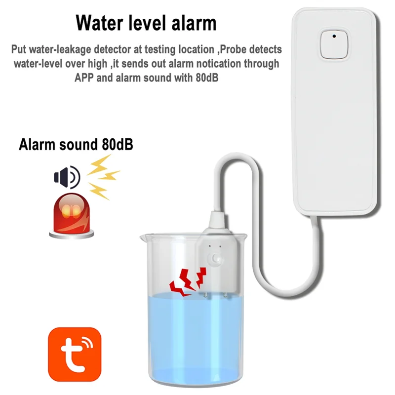 N93R Smart Switch Wasserlecksensor Wasserleckerkennung Alarmmelder Erweiterte Leckerkennung