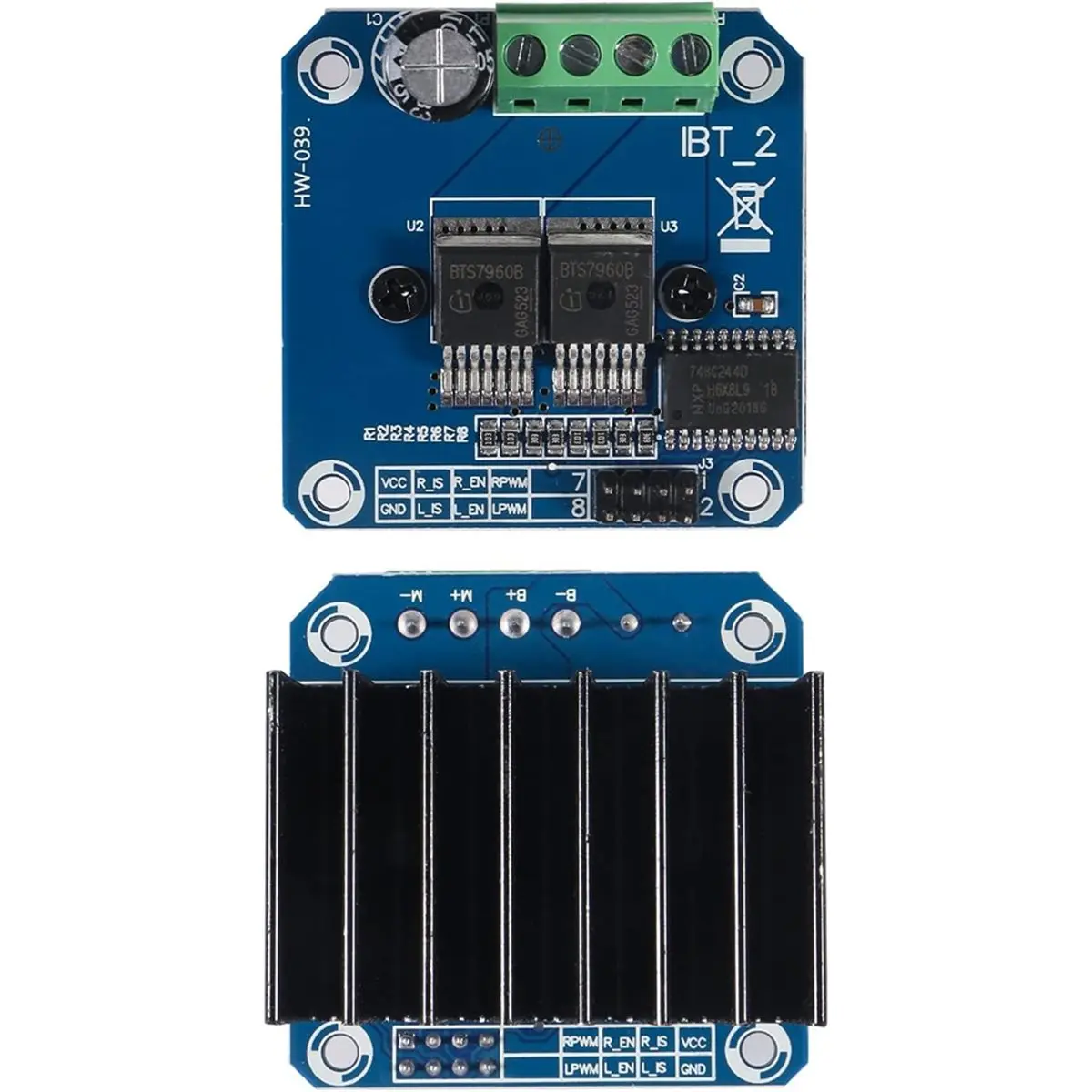 5PCS BTS7960 43A DC Stepper Motor Driver Module H-Bridge PWM Board for Smart Car