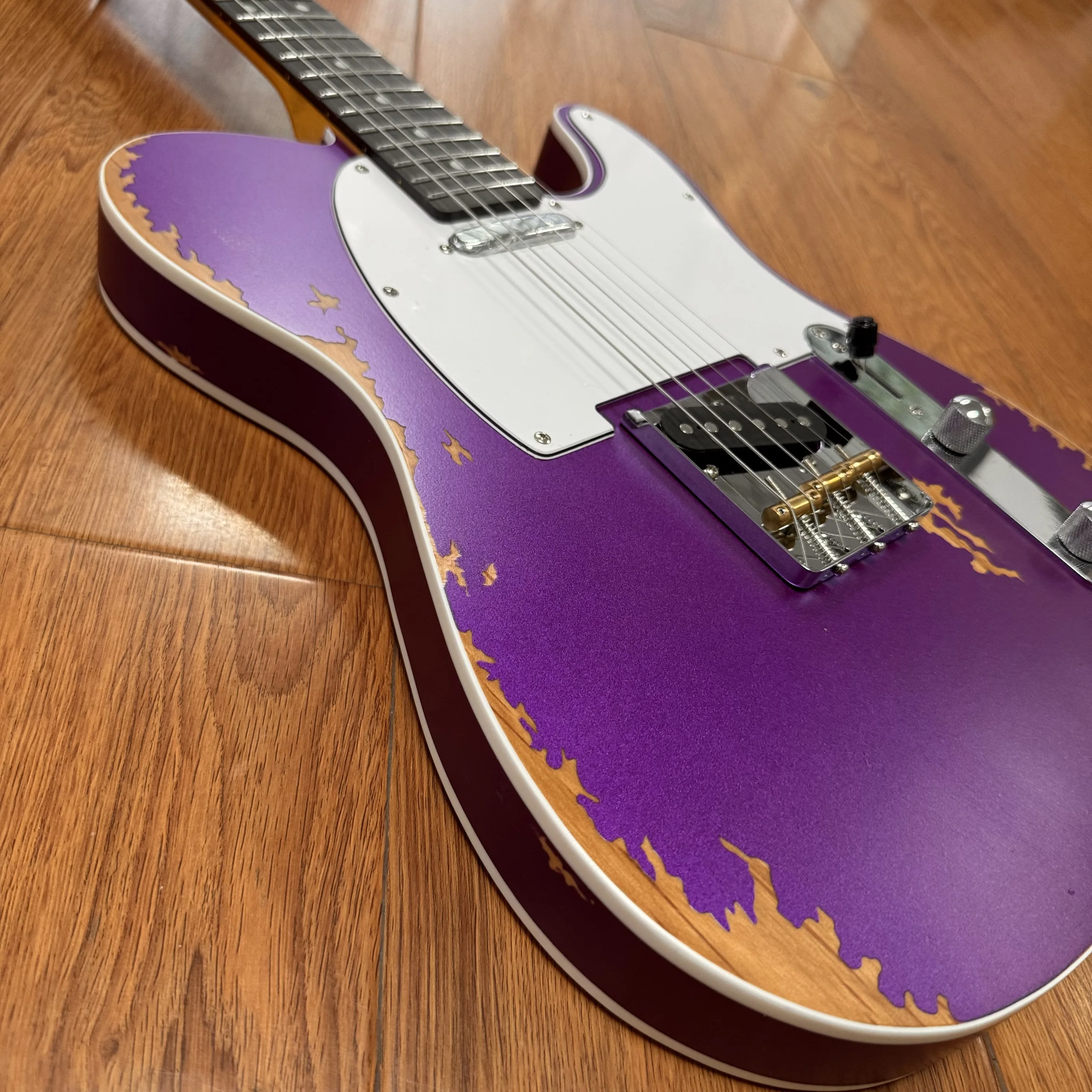 Vintage Purple Electric Guitar With Rosewood Fretboard Recommended By Professional Guitarists Christmas Gifts American Warehouse Free Shipping