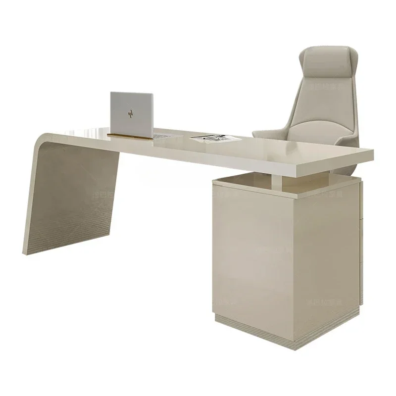 

Italian Paint Medical Beauty Consultation Table Reception and Negotiation Desk Home Modern Simple Computer Desk