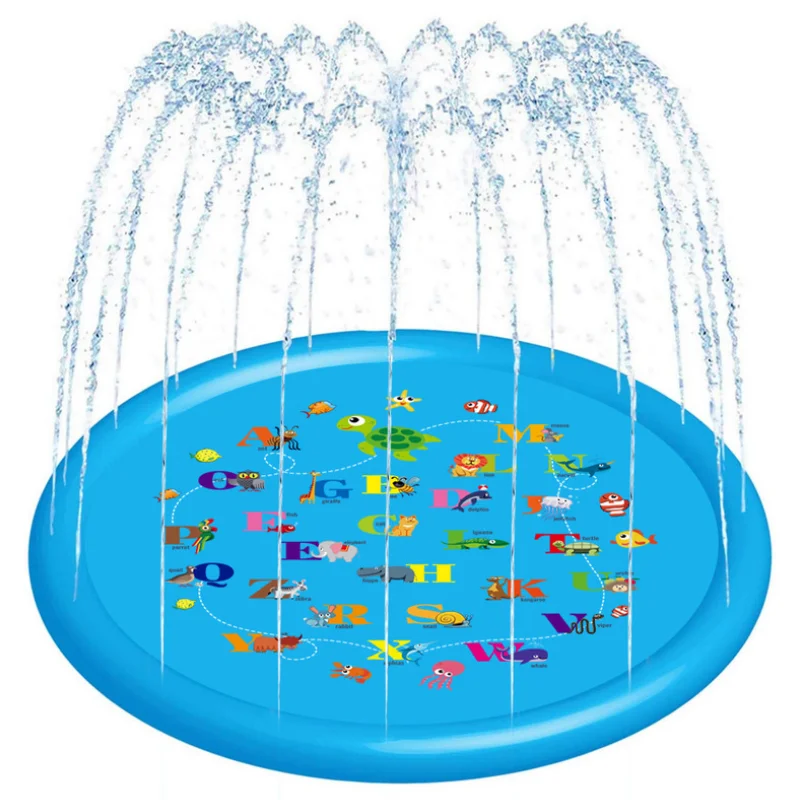 

170cm Summer Children's Sprinkler Pad Underwater World Rotating Sprinkler Inflatable Outdoor Game Lawn Pvc Swimming Pool Splash