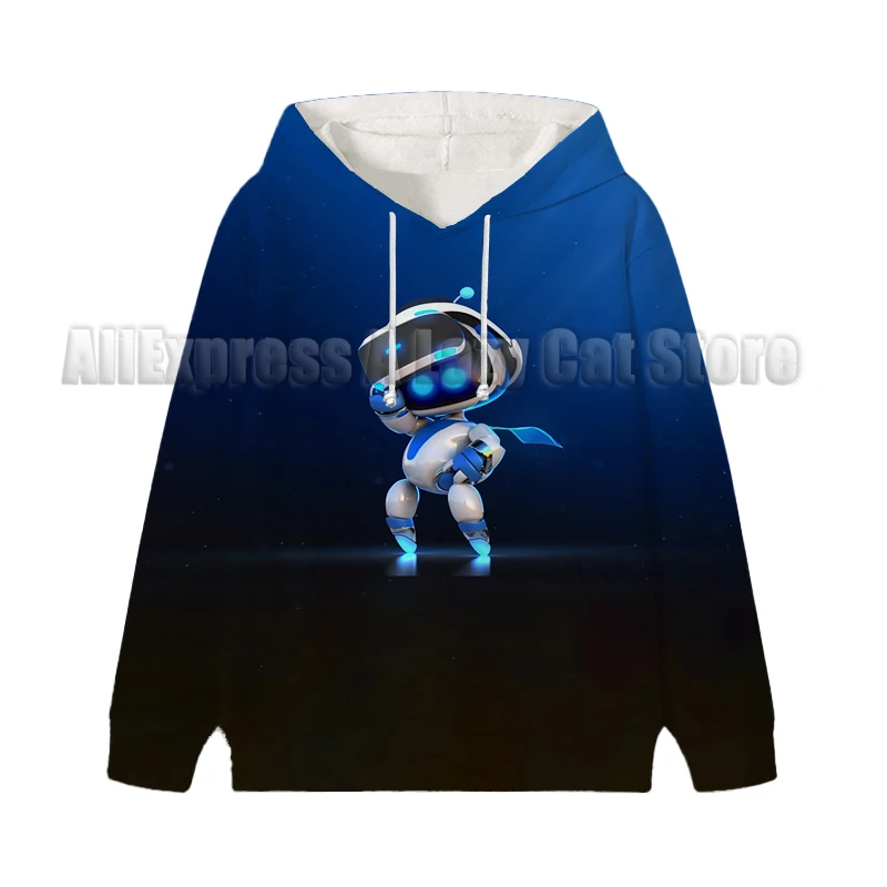 Game Astro Bot Sweatshirt Cartoon Astronaut Hoodie Clothing Boys Girls Baby Long Sleeved Winter Autumn Children's Wear