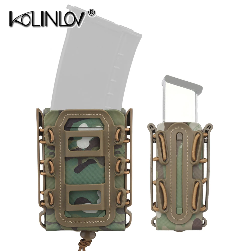 Universal Mag Bolsa para a Caça Vest Belt, Tactical Molle Bag, Airsoft, Combo Clip Case, 9mm, 5.56mm, 7.62mm, M4, AK