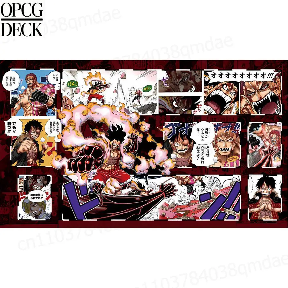 

One Piece Opcg Playmat Card Game Monkey D. Luffy Charlotte Linlin Anime Playmat High-Quality Card Game Mat Holiday Gifts 60*35Cm